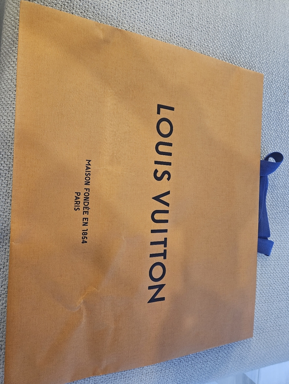 3 empty paper bags Louis Voitton and Hermes